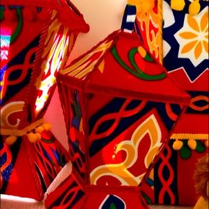Arabic colorful fabric Ramadan Lanterns ( Handmade )